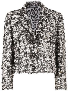 Блейзер с пайетками Dolce & Gabbana, серебряный