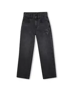 Джинсы для девочки из хлопка DKNY, черный