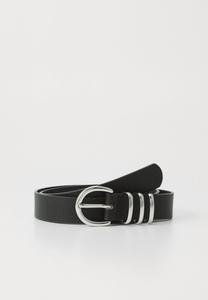 Ремень Vero Moda VMSVEA COATED BELT NOOS, Black Detail/Silver-Coloured/Black
