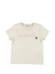 Футболка с логотипом Moncler Enfant, белый