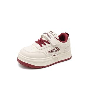 Низкие, амортизирующие, износостойкие детские кроссовки для скейтбординга WARRIOR, бежевый/бордовый