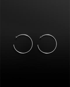 Серьги-кольца из серого золота 18 карат Saint Laurent