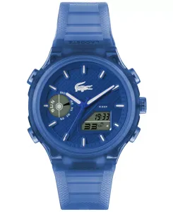 Мужские часы LC33 с синим силиконовым ремешком, 45 мм Lacoste