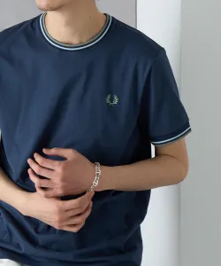 Фред Перри / Футболка с двойной отделкой / Логотип Fred Perry Tipline One-Point