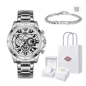 Dickies Часы Wrist Watch Quartz Movement Steel Strap White Dial Unisex Festival Box, [Limited White Gold Flowing Leather Case]CL-545ASDS-71SY