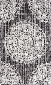 Ковер SAFAVIEH, 92 x 153 см, Ebony Collection, Brown & Ivory, ручной работы из шерсти, идеален для помещений с высокой проходимостью: прихожая, гостиная, спальня (EBN106T)