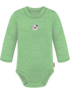 Normani Outdoor Sports Детский боди с длинными рукавами из мериносовой шерсти, цвет туай, зеленый