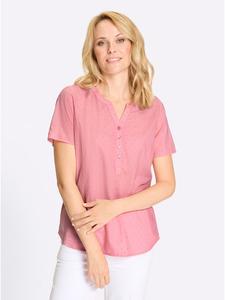 Блузка с короткими рукавами из розового дерева Sieh an!