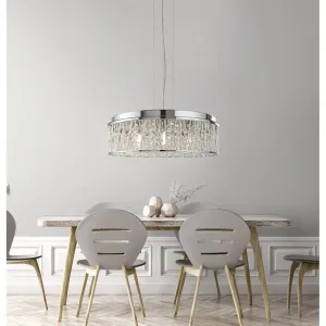 Подвесной светильник Подвесной светильник Elise, 7 плафонов G9 1 шт. Гламурный Searchlight, хром