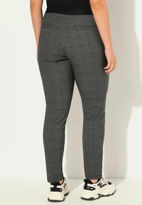 Брюки PLAID ELASTIC WAIST TAPERED LEG Ulla Popken, черный