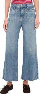 Джинсы Madewell Patch Pocket Flared Wide Leg Jeans with Raw Hem in Shalimar Wash, Shalimar Wash