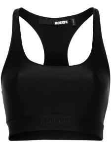 ROTATE BIRGER CHRISTENSEN укороченный топ с вышитым логотипом, черный