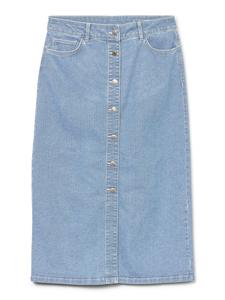 Юбка до колена Vero Moda, светло-синий деним