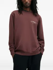 Свитшот с принтом логотипа Underground AllSaints, коричневый