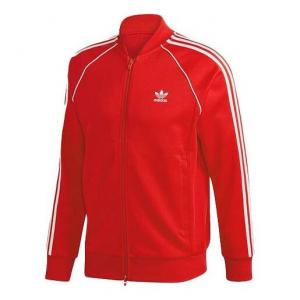 Куртка Men's adidas originals Logo Casual Breathable Sports Side Stripe Jacket Red, красный