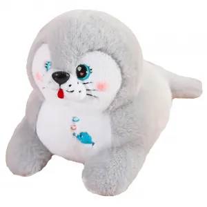 Милые плюшевые игрушки тюлени высота 35cm/55cm/75cm Tranquility and elegance, серый