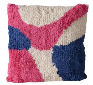 Декоративная подушка 43x43x10 см, многоцветный