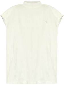 The Attico ребристый верх с логотипом, белый