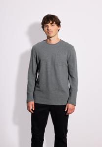 Топ Street One MEN OTTOMAN LANGARM, Grau/Mottled Grey