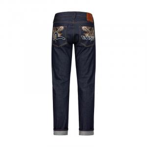 Джинсы мужские деним синие Evisu, синий