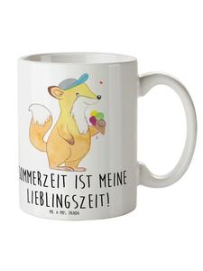 Кружка Летняя радость с надписью на белом фоне Mr. & Mrs. Panda