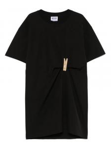 Платье миди с нашивкой MOSCHINO JEANS, черный