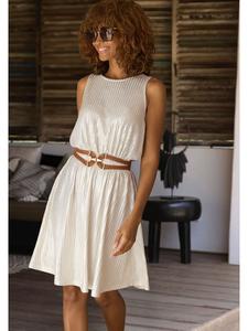 Короткое платье LASCANA, цвет beige-goldfarben