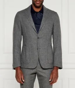 Элегантный жакет slim fit Boss, пепельно-серый