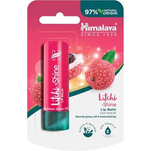 Бальзам для губ Litchi Shine для глянцевого блеска и мягких эластичных губ с витамином E Himalaya