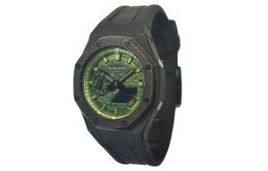Мужские часы CASIO Liquid Crystal/Analog Dual Display Series 44mm Green