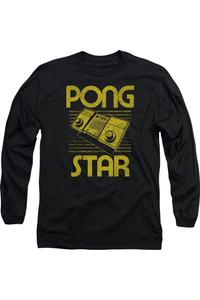 Футболка Atari Star с длинным рукавом для взрослых Gildan, черный