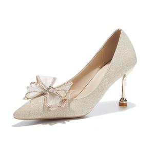 Тонкие туфли на высоком каблуке для женщин TAOLEI, Champagne 8Cm