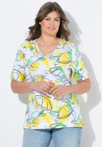 Футболка с принтом 1/2 ARM V-AUSSCHNITT LAURASØN, желтый