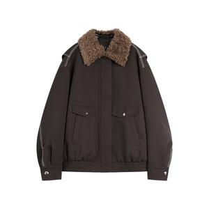 ELLE Куртка Women's Coffee Lapel Moderate Others