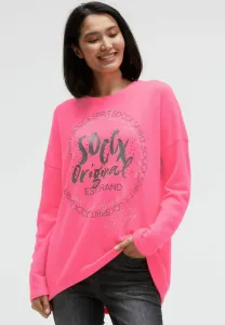 Пуловер aus flausch mit мерцающий джемпер с гелевым принтом Soccx, Neon Pink