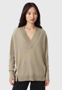 Джемпер AllSaints BERN PANEL V NECK, Taupe Grey/Light Grey