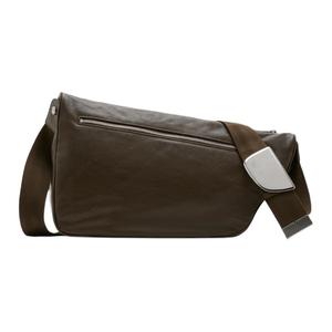 Burberry Кожаная курьерская сумка через плечо большая мужская военная