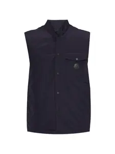 Жилет Sahel с застежкой на пуговицы и накладными карманами Moncler, синий