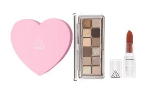 Набор теней для век 12 цветов и прозрачных помад 3CE