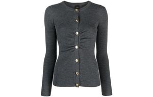 Кардиган с плиссированными деталями PINKO, темно-серый