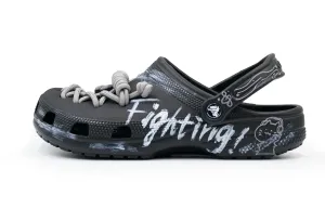 Классические плетеные сабо Clog Fun унисекс, черно-серые Crocs, Black