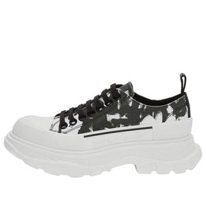 Кроссовки mcqueen graffiti tread slick lace up shoes 'white black' Alexander Mcqueen, черный