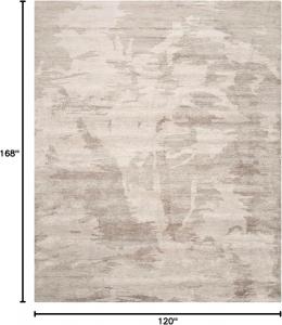 Ковер SAFAVIEH, 305 x 427 см, Tibetan Collection, Silver, ручной работы из вискозы, идеально для помещений с высокой проходимостью в гостиной, спальне (TB753A)