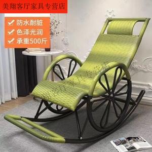 Fantasy Кресло-качалка из ротанга, двойное усиленное колесо, для сидения и сна, цвет bamboo green, двойной слой