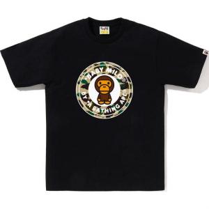 Bape 1st Camo Milo Busy Works футболка SS25 A BATHING APE, черный/желтый