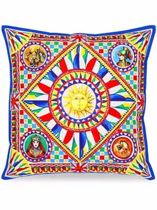 Подушка с графичным принтом DOLCE & GABBANA, белый