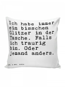 Подушка Mr & Mrs Panda 40x40 Ich habe immer ein, белый