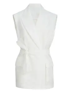 Жилет с поясом Brunello Cucinelli, белый