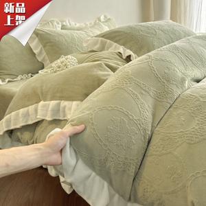 LUOLAI HOME Комплект постельного белья 4 предмета, простыня 180 см, пододеяльник 200x230 см