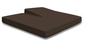 Сплит-топпер на приталенной простыне коричневого цвета 180х200 - 200х200 см, плотный трикотаж, хлопок One-Home, коричневый